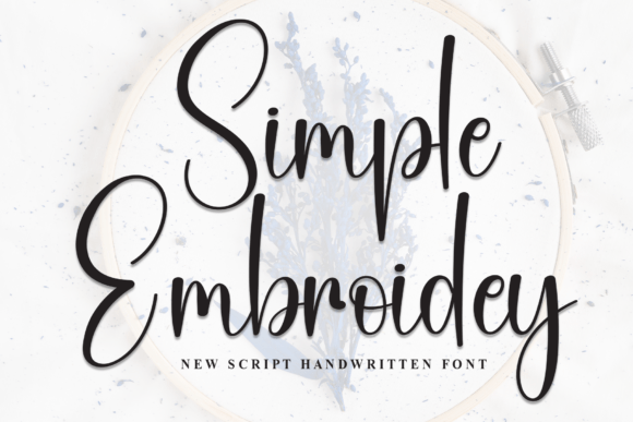 Simple Embroidery Font for Cozy Personalized Gifts